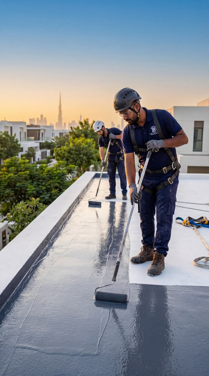 AquaCraft Waterproofing team reviewing a project