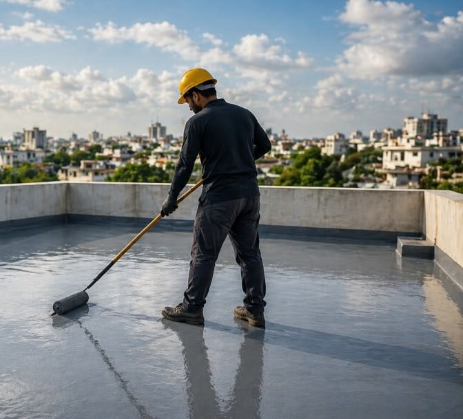 Applying waterproofing membrane